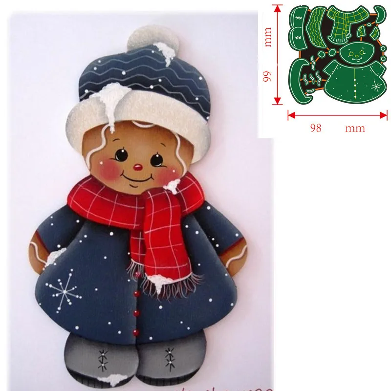 Металлические Вырубные штампы Женский имбирь мужчина скрапбукинг рельефное