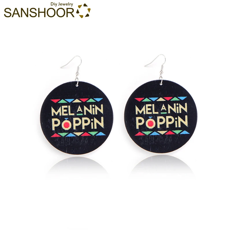 SANSHOOR горячая Распродажа 6 см этнические массивные меланин POPPiN афро деревянные