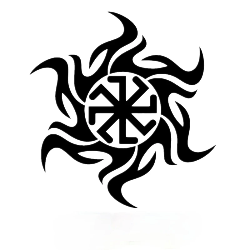 

Personality Kolo Frati Flame Tattoo Pattern Car Sticker Pvc Fashion Body Window Decoration Decal Waterproof Reflective Laser