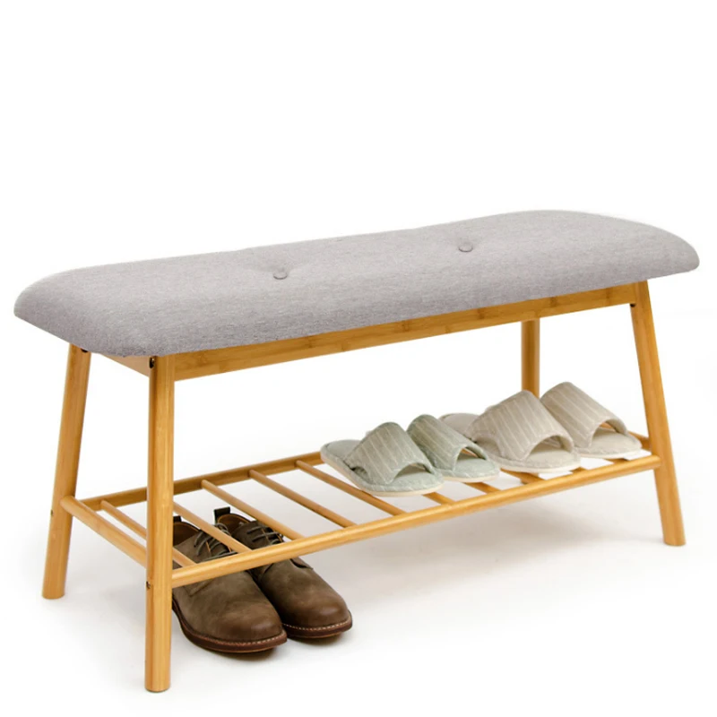 Скамейка для обуви из массива дерева европейская Современная Минималистичная