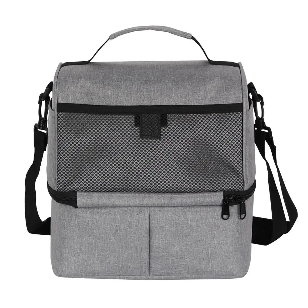 

Multifunctional refrigerated ice pack double lunch box lunch box insulated bag lunch bag with rice (gray) 40DC17