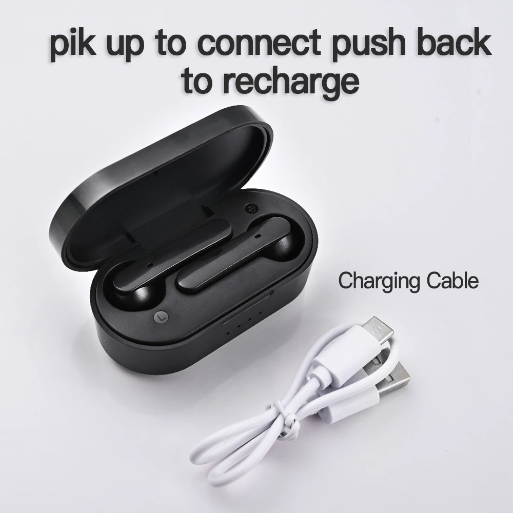 

Bluetooth Earphones True Wireless Earphone 5.0 TWS in-Ear Earbuds IPX5 Waterproof Mini Headset 3D Stereo Sound Sport Earpiece