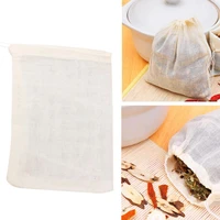 50 hot sale 1050100pcs 10x15cm cotton empty teabag drawstring pouch filter herb soup bags