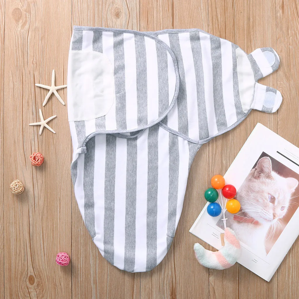 

Newborn Babys Blanket 0-3M Organic Cotton Star Stripe Printing Pattern Simple And Thin Babys Kick-Proof Blanket And Wrap Swaddle