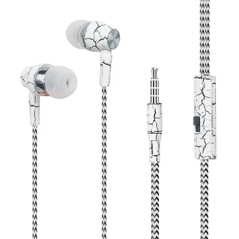 3 5 мм Джек трещины наушники проводные в уши гарнитура супер звучание баса