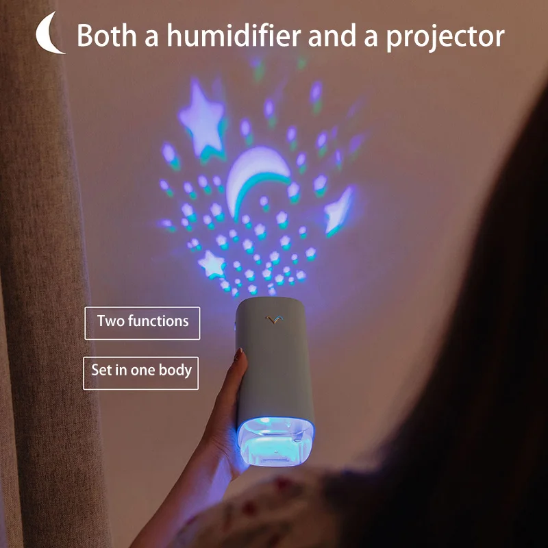

ELOOLE 320ML Air Humidifier Projection USB Aromatherapy Diffuser For Home Office Car Mist Maker Ultrasonic Humidification