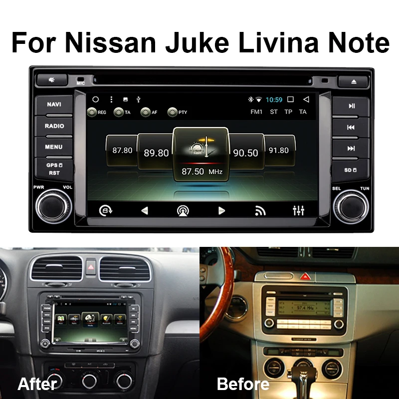 Автомобильный DVD мультимедийный плеер GPS навигатор монитор Bluetooth Android OS для Nissan Juke