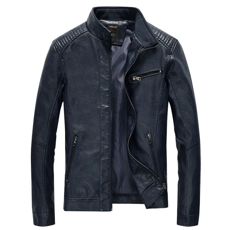 

Motorcycle Leather Jacket Men Casual Outwear Biker PU Jacket Male Slim Fit Suede Jacket Jaqueta De Couro Masculina 5XL