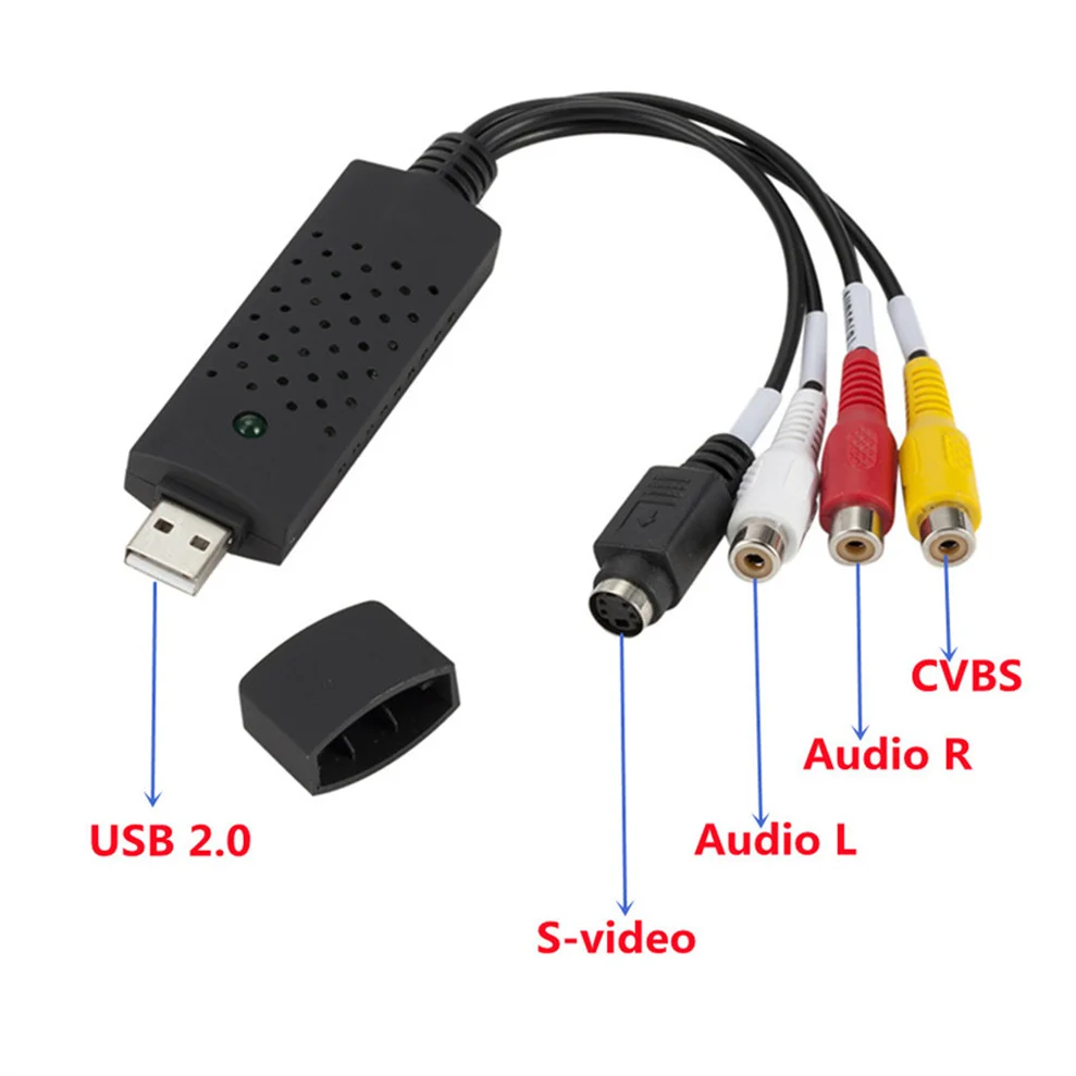 Адаптер USB 2 0-RCA для кабеля адаптер захвата аудио и видео ТВ DVD VHS устройство Прямая