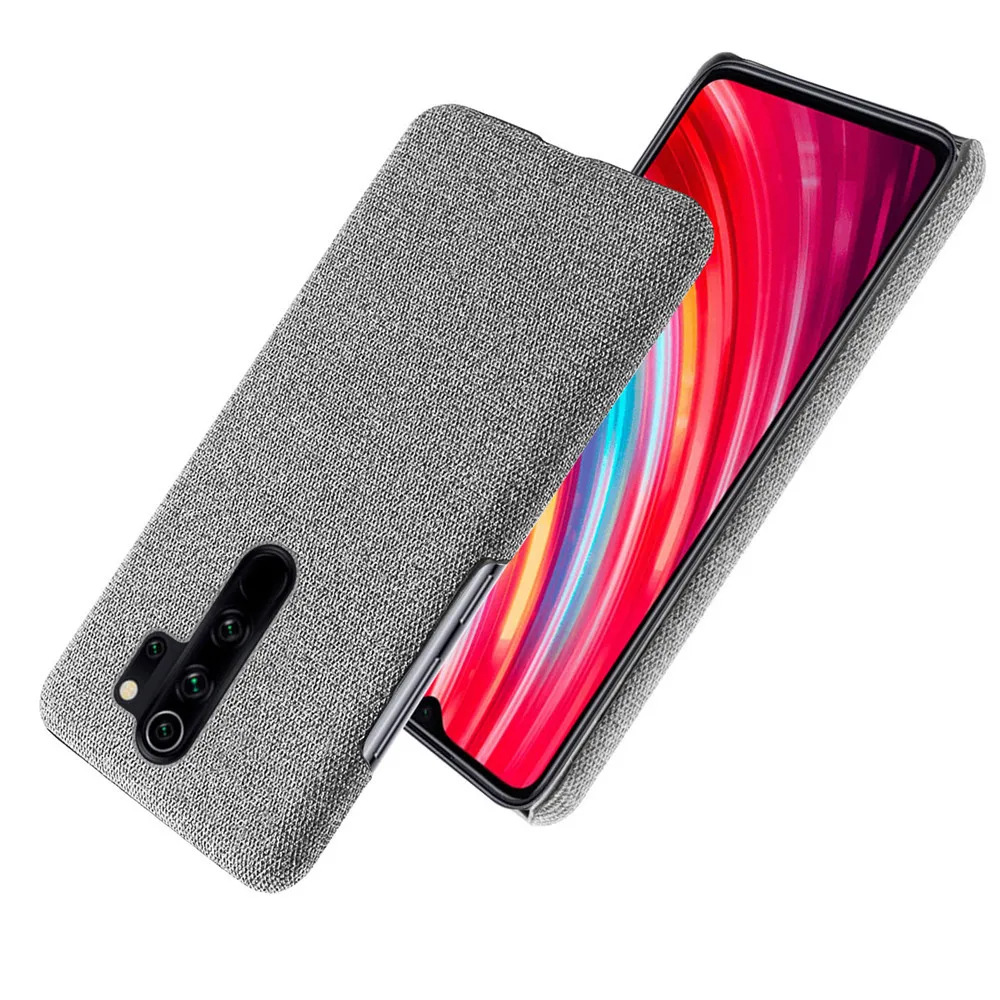 

Slim Cloth Texture Fitted Cover for Xiaomi Redmi Note 8 Pro Case Fabric Ultrathin Antiskid Capa for Xiomi Redmi Note 8 Pro 8pro
