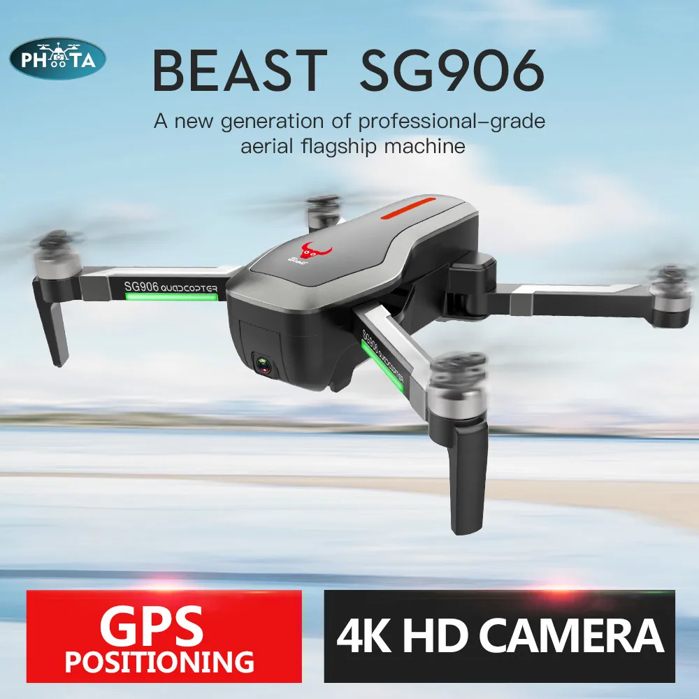 2019 NEW SG906 GPS 5G WIFI FPV RC Drone 4K Selfie Drones Brushless with HD Camera 50x Quadcopter Foldable Dron VS F11 drone | Электроника
