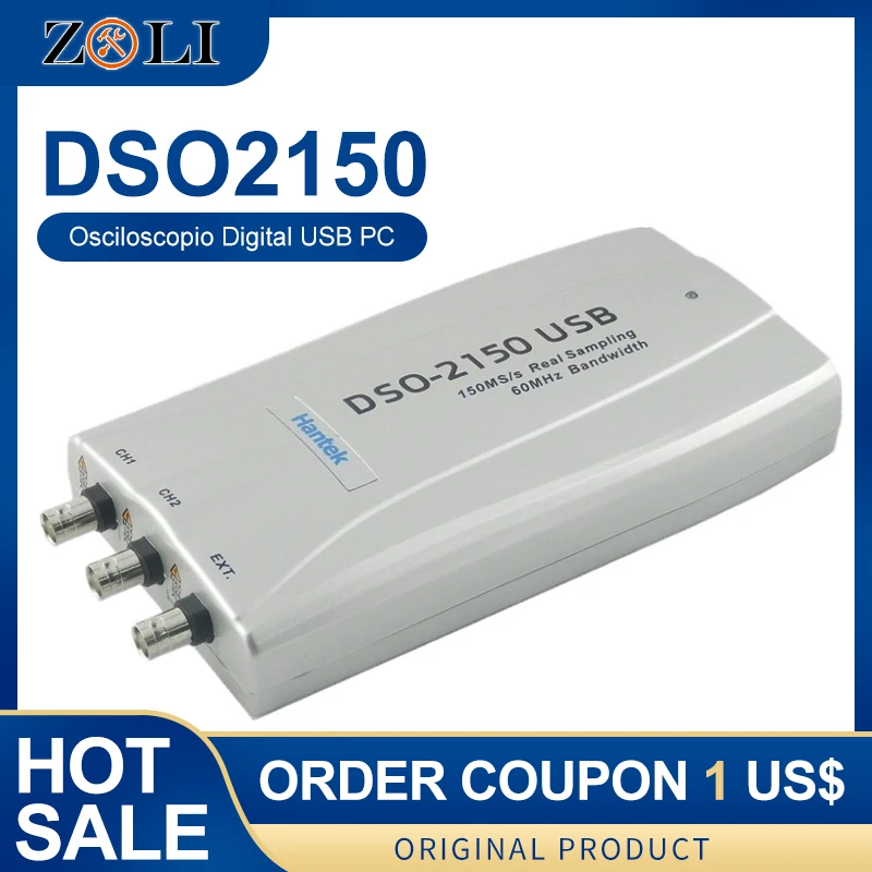 Hantek DSO2150 цифровой осциллограф USB ПК 150MSa/s 60 МГц полоса пропускания DSO 2150 2 0