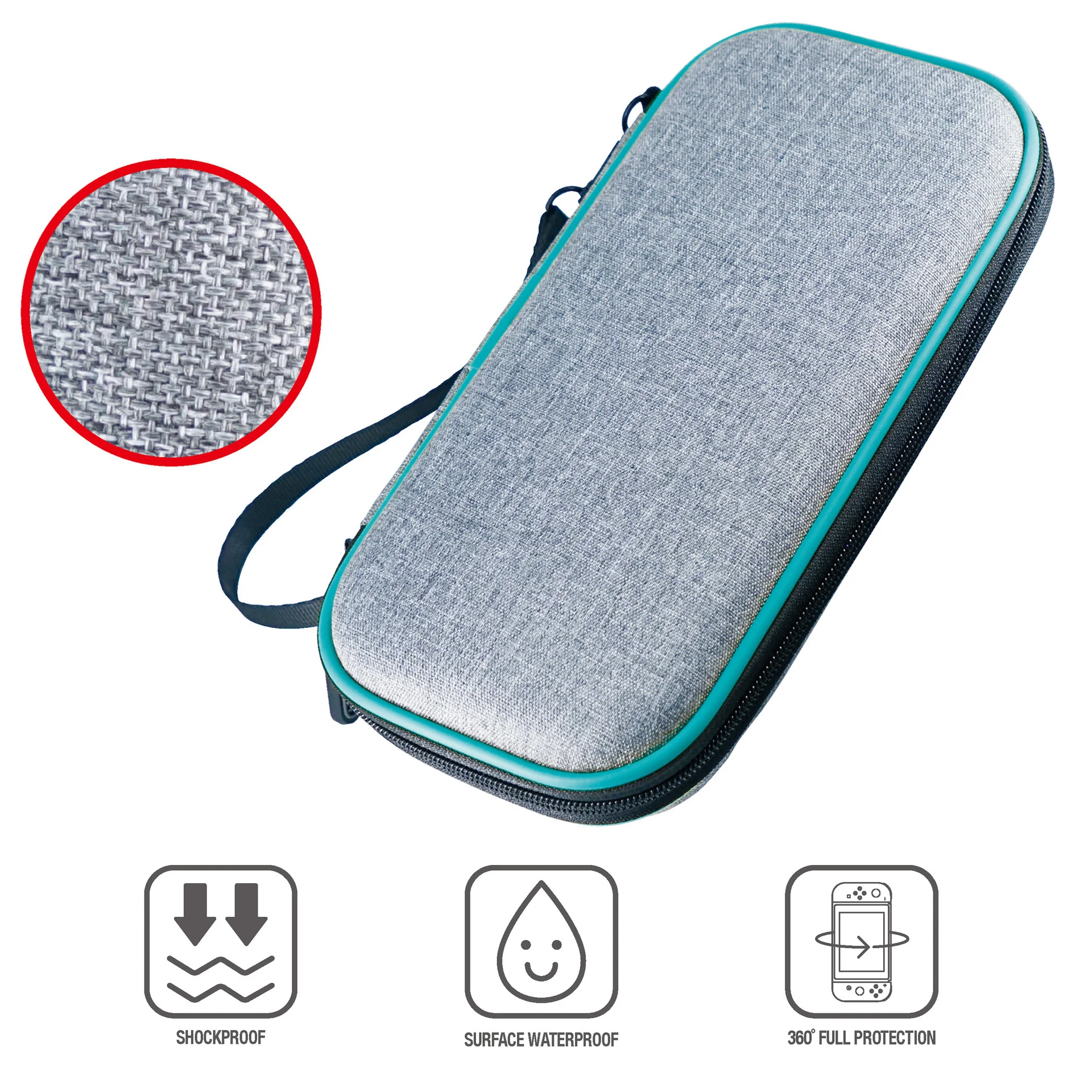 Противоударный защитный чехол для Nintendo Switch Lite жесткий из ткани Оксфорд Eva