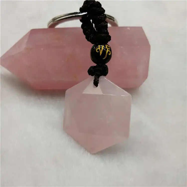 1 шт. брелок с натуральным кристаллом подвеска из натурального кварца кольца для