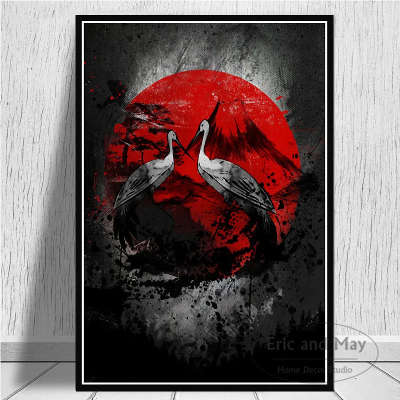 Hot Bonsa Bushido Samurai Kanji Ink Japanese Ninja Canvas Oil Painting Poster Prints Art Wall Pictures Living Room Home Decor | Дом и сад