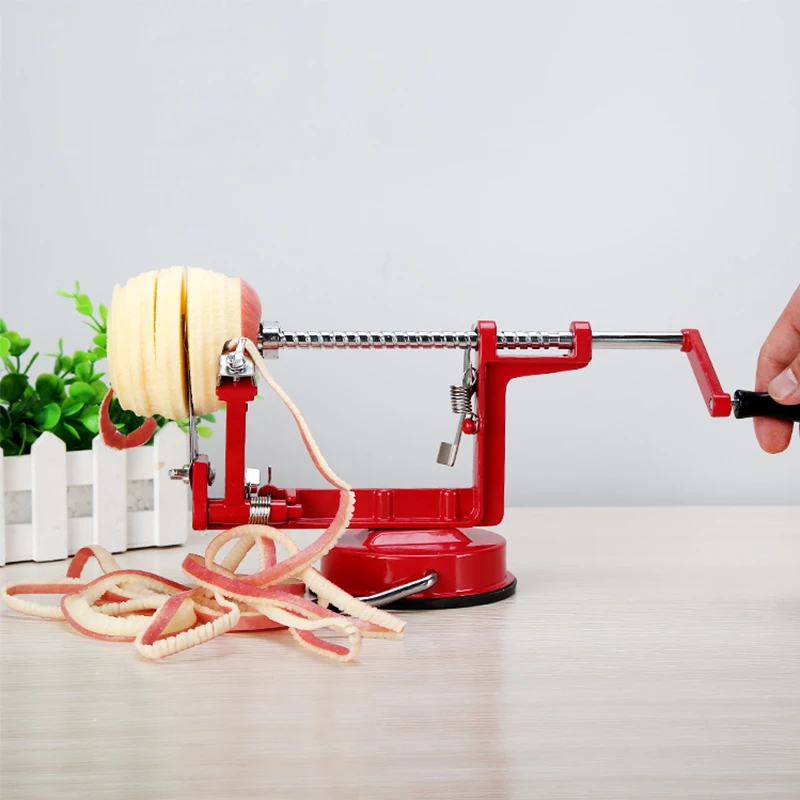 

Descascador de frutas com manivela manual, máquina para corte de frutas, ferramenta criativa de cozinha kitchen accessories