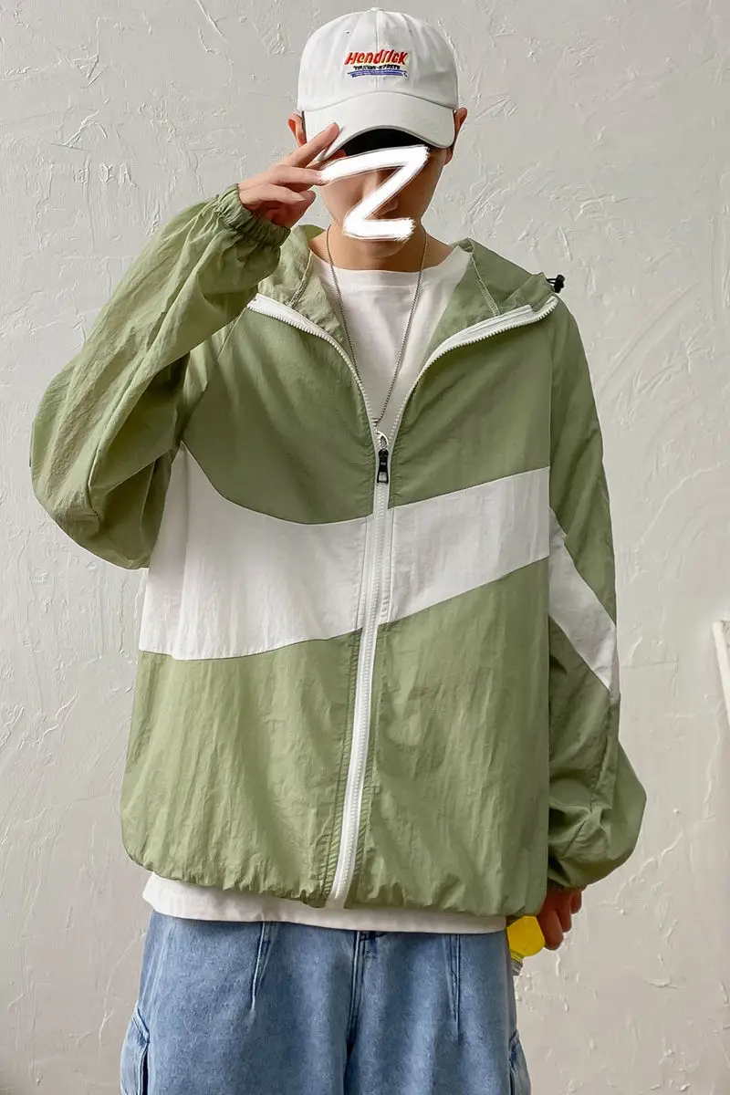 

2020 Spring And Summer New Youth Popular Loose Personality Printed Thin Section Hooded Jacket Fashion Casual Sunscreen Clothing