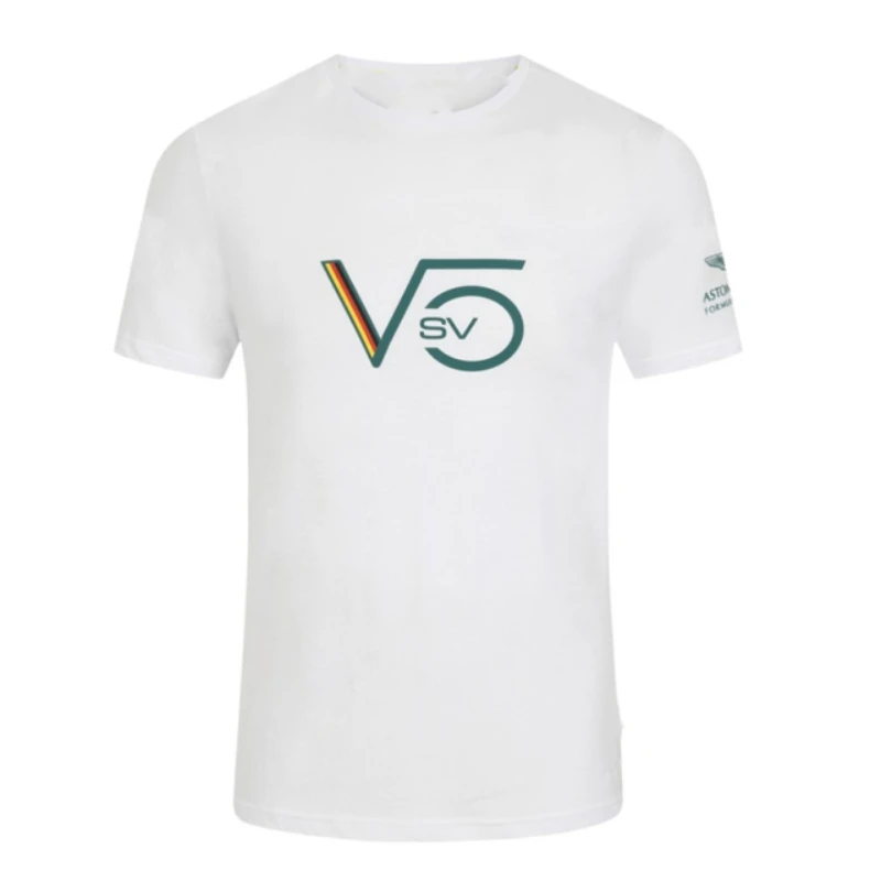 

Aston Martin Racing Team Print WEC Vettel Driver Theme Summer Men's and Women's Short Sleeve T-shirt