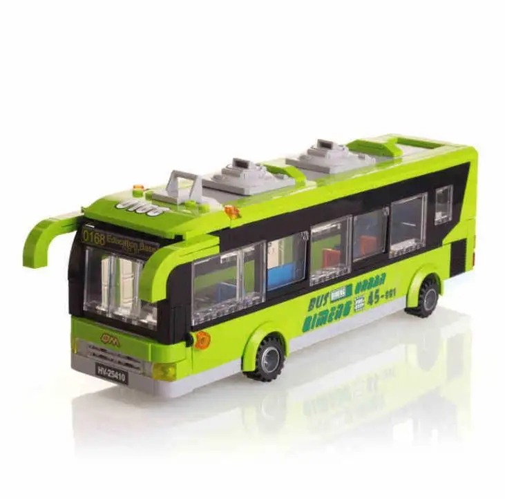 Городской автобус модель строительные блоки Дети Обучающие Diy Кирпичи игрушки