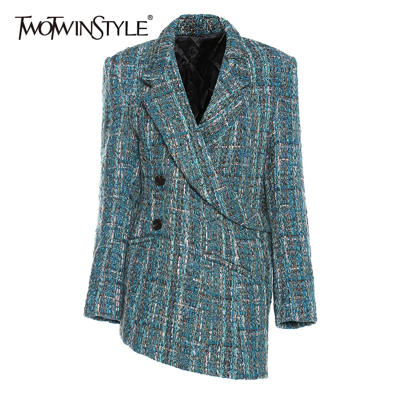 

Женский свободный Блейзер TWOTWINSTYLE, повседневный элегантный блейзер с длинным рукавом, модная новинка 2022