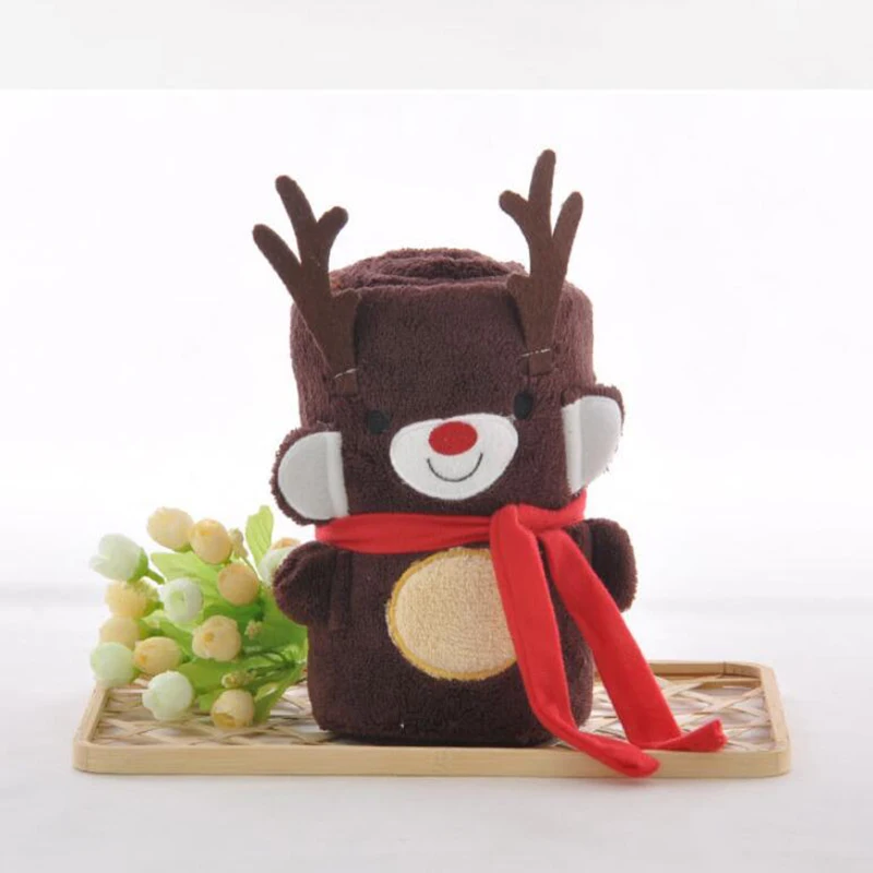 Мультяшное фланелевое одеяло рождественский подарок Флисовое для спальни с