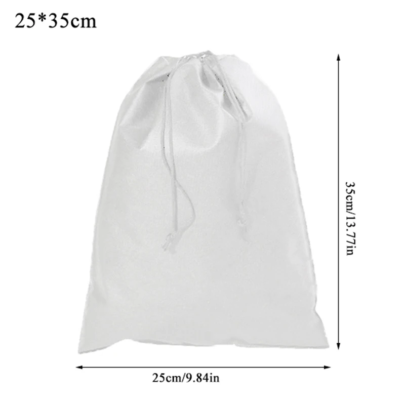 white 25x35cm Водонепроницаемый шнурок мешок обувь нижнее белье Путешествия Спортивные сумки нейлон сумки Органайзер одежда упаковка - Цвет: white 25x35cm