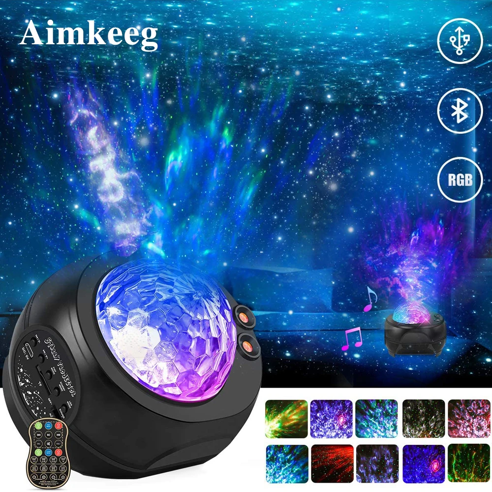 Новый Galaxy проектор ночник Bluetooth звездное небо DJ звук Вечеринка огни