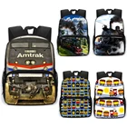 13-дюймовый локомотивный поезд, Детская сумка для книг для девочек, детская сумка для детского сада, школьный рюкзак с мультипликационным рисунком, маленький рюкзак