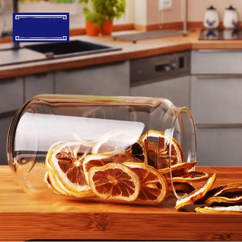 Стеклянная банка для хранения Прозрачная термостойкая стеклянная бутылка