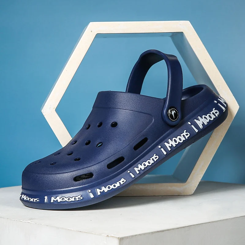 Мужские летние сандалии с принтом граффити мужские пляжные дырками дышащие