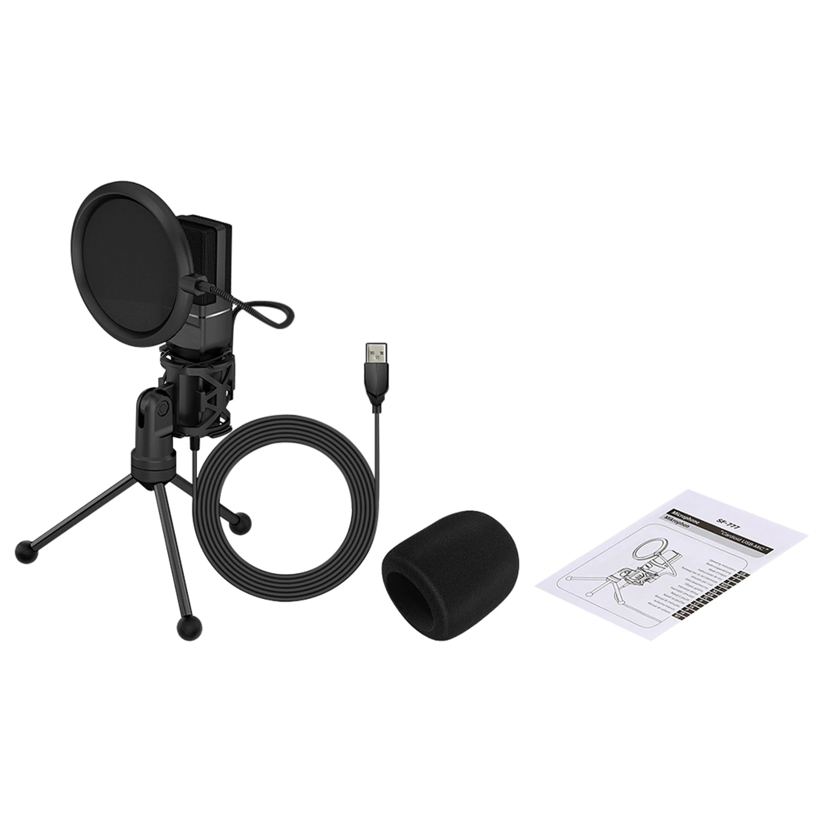 

Кардиоидный конденсатор для ПК, ноутбука, студии, подключи и работай с подставкой, фильтром, потоковый компьютер, USB-микрофон, для игровой ко...