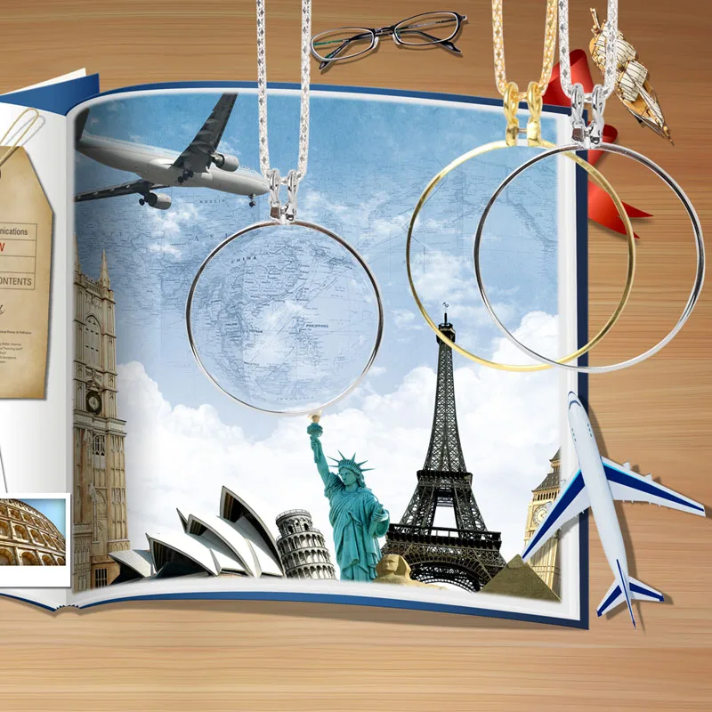 2020 Новое увеличительное стекло 5x Лупа ювелирные линзы кулон цепочка Монокль