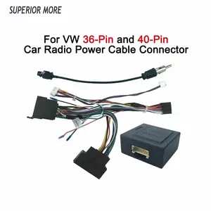 car radio cable can bus for volkswagen vw 16pin power wiring harness dvd gps android multimedia player connector free global shipping