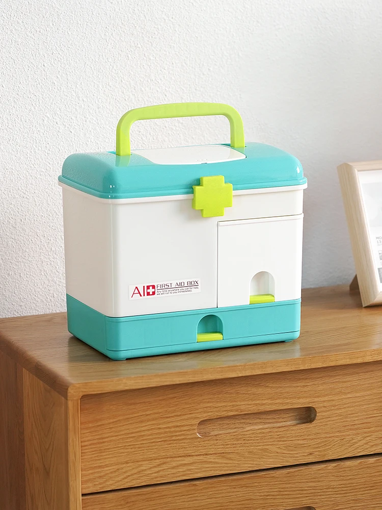 

Пластмассовый контейнер для лекарств, коробка для лекарств с несколькими отделениями, большая семейная Двухуровневая коробка для хранения...