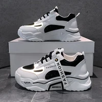 fashion spring reflective platform sneakers women shoes korean lace up chunky sneakers mixed color womens vulcanize shoes 2021