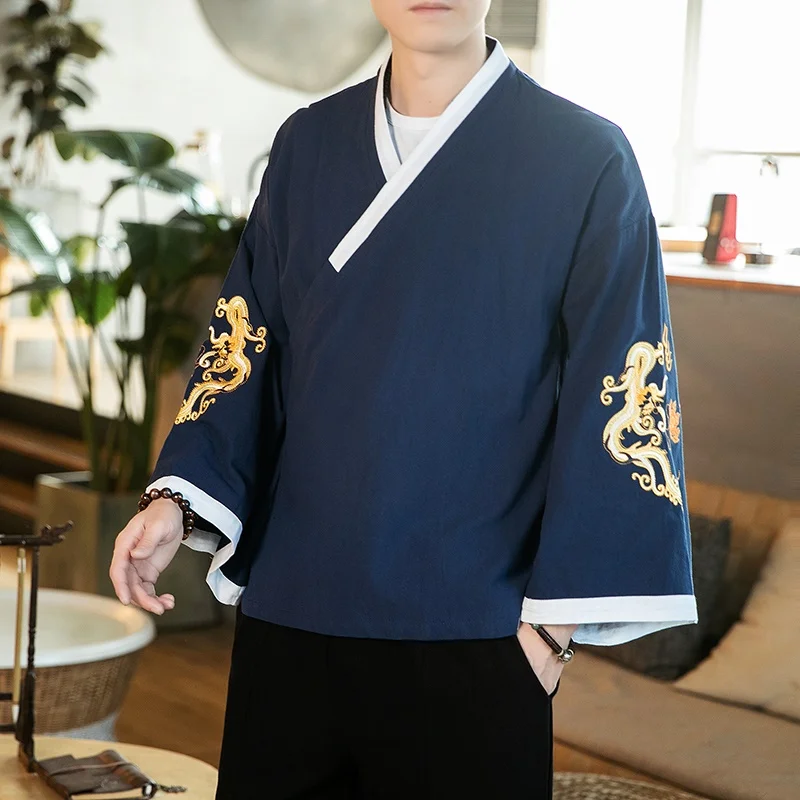 Онлайн Китайский магазин Hanfu Мужская традиционная китайская одежда хлопковая