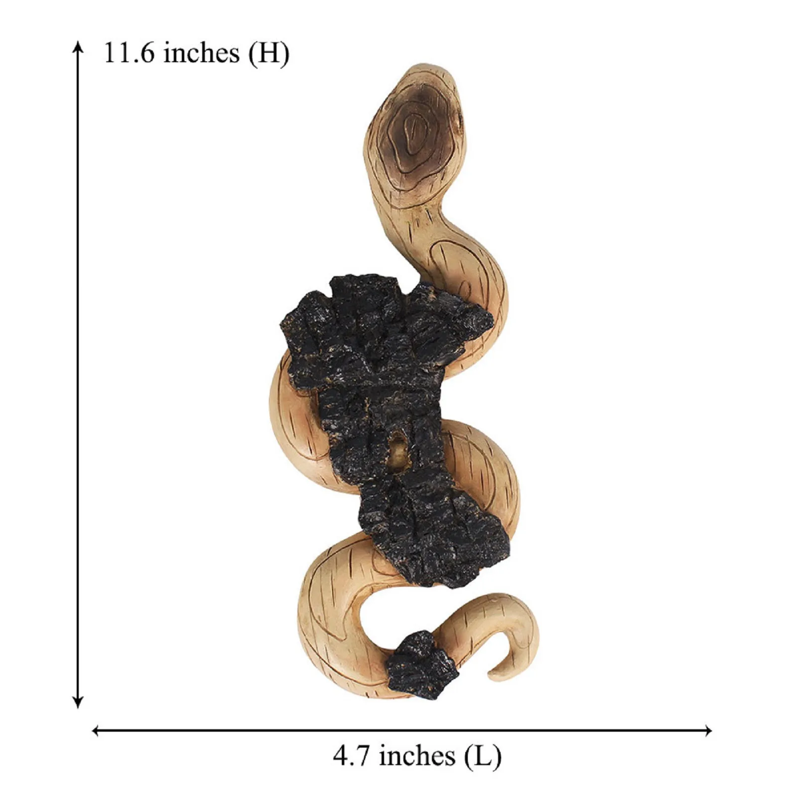 Смола статуя в форме змеи сада дерево Главная Decrotations фигурка змея животных