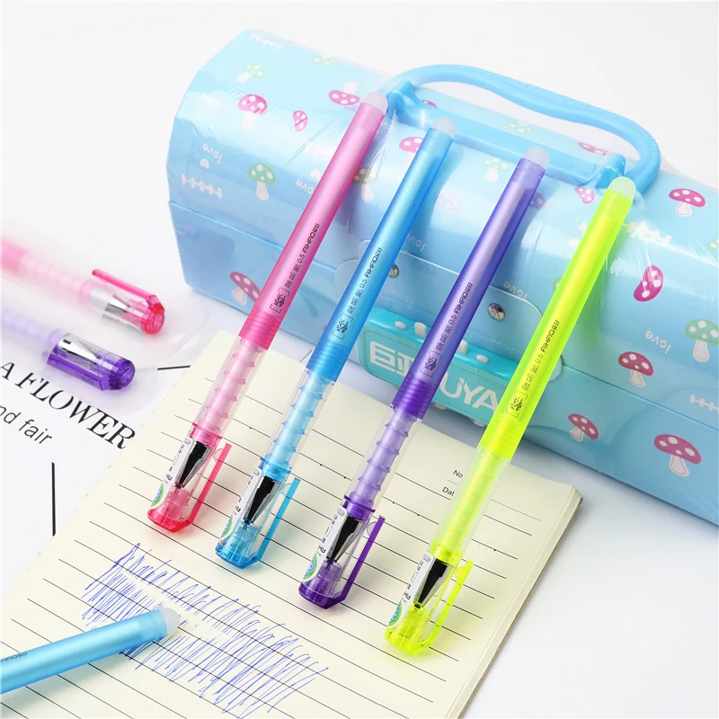 

cute soft holder Erasable gel pen 0.5mm blue ink school pens High quality student stationery