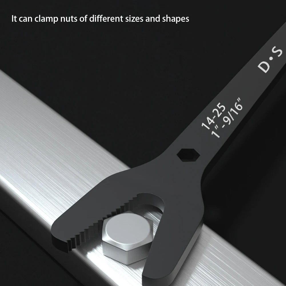 

Repair Wrench Universal Tools 6-25mm Adjustable Spanner Long Handle Double Open Ends Wrench Serrated V-Groove Ratchet Wrench NEW