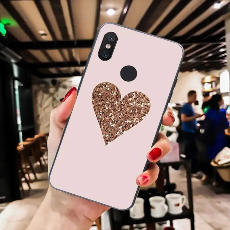 Чехол для телефона MaiYaCa с золотыми розовыми блестками Xiaomi mi5 6 A1 A2 Lite Mi9 9SE mi8lite F1 Mix2 2S