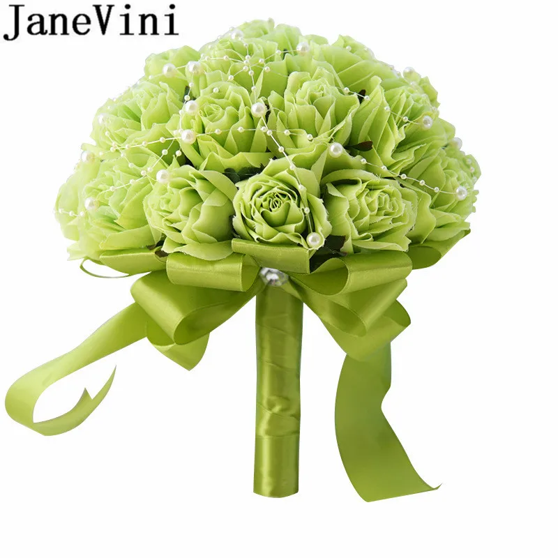 Свадебный букет из искусственных цветов красного зеленого и белого | Свадьбы