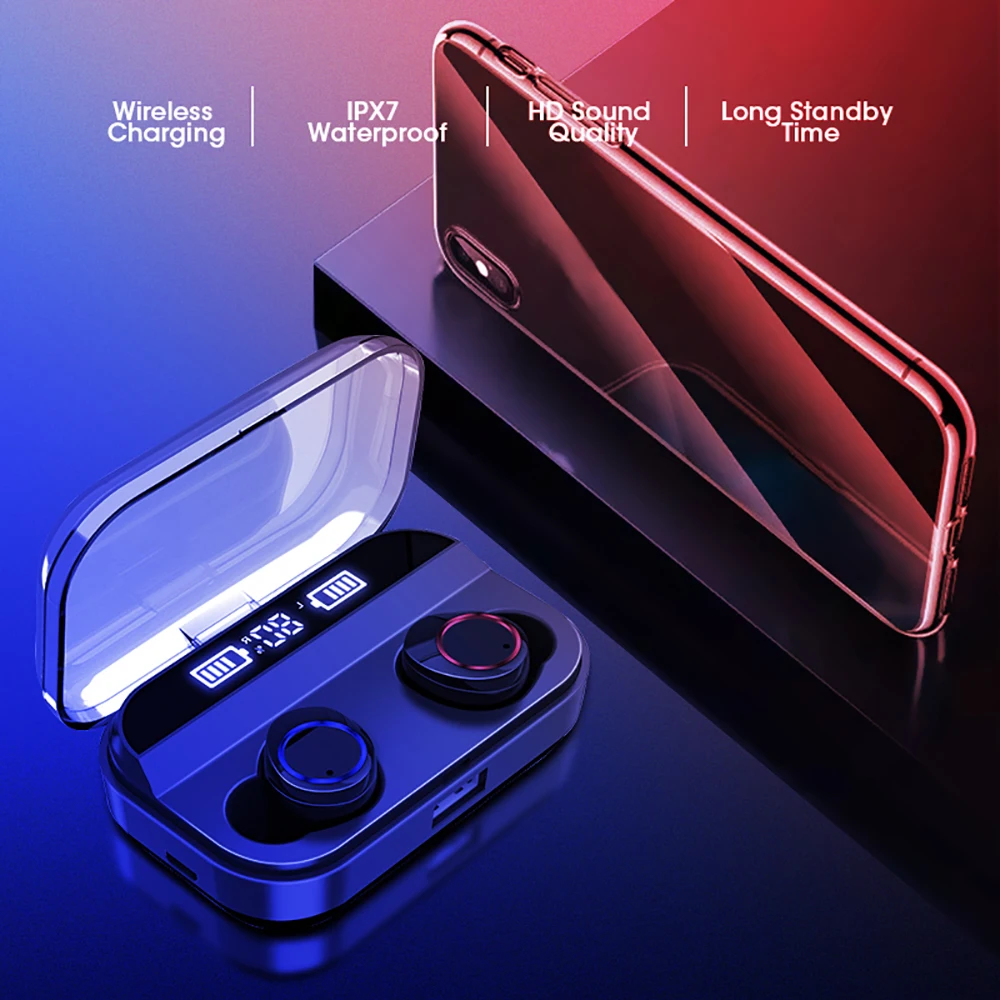VTIN TWS беспроводной наушники Bluetooth 5,0 наушники с 4000 мАч зарядный чехол IPX7 водонепроницаемые наушники для Xiaomi iOS смартфон