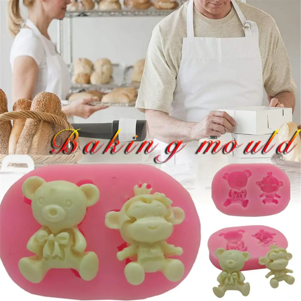 DIY Форма для торта обезьяна медведь помадка шоколадная форма ручной работы мыла