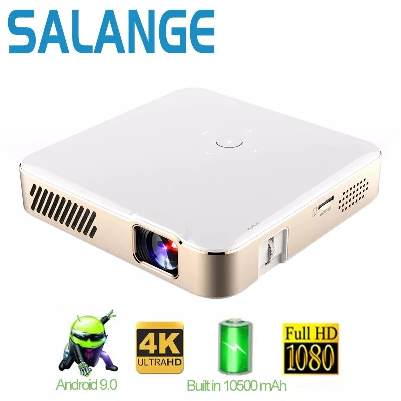 Salange S350 мини DLP проектор Smart TV Android 9 0 WiFi Pico Портативный 1080P Открытый 4K кинотеатр для