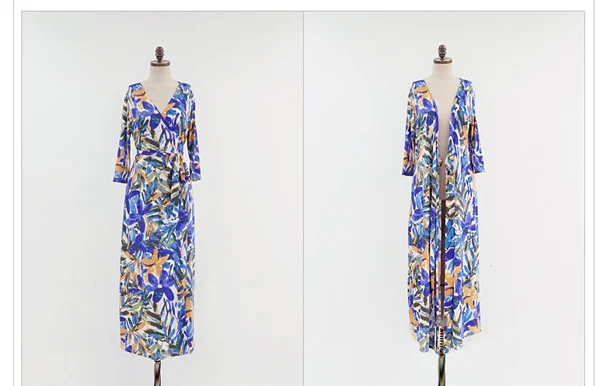 Дизайнерское стильное платье макси Tingfly с V образным вырезом и принтом Ван Гога