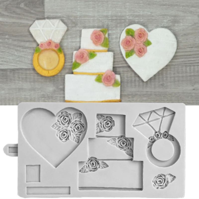Формы для свадебного печенья помадные торты инструменты украшения силиконовые