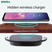 Bonola Qi Invisible True Wireless Charger Long-distance 25MM Wireless Charging Base for iPhone 11 Pro Xs Samsung S20 Xiaomi 11