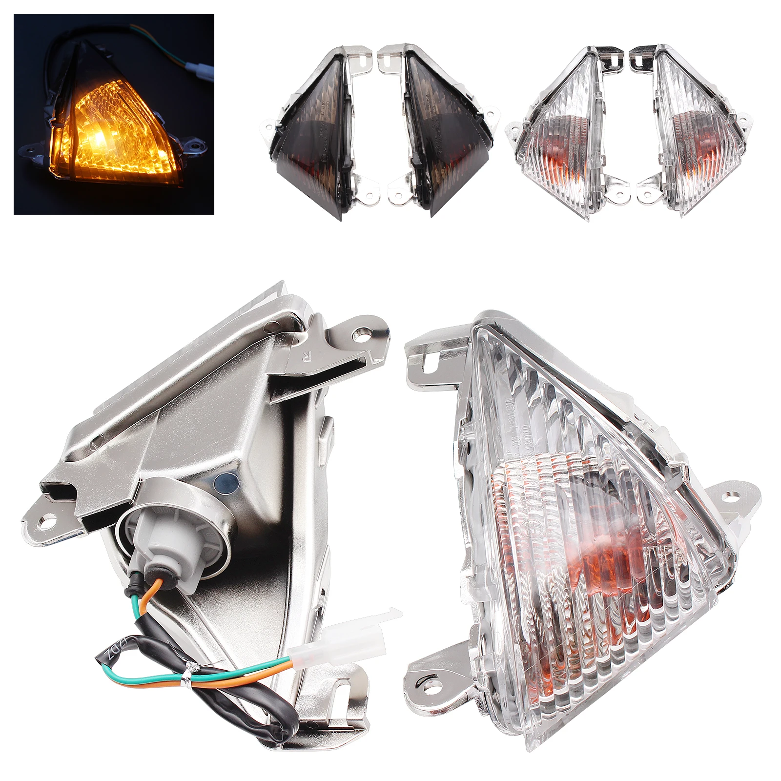 Front Turn Signal Indicator For KAWASAKI GTR1400 CONCOURS 14 08-20 ZZ-R 1400 ZX-14R 06-20 Motorcycle Light Bulb Accessories