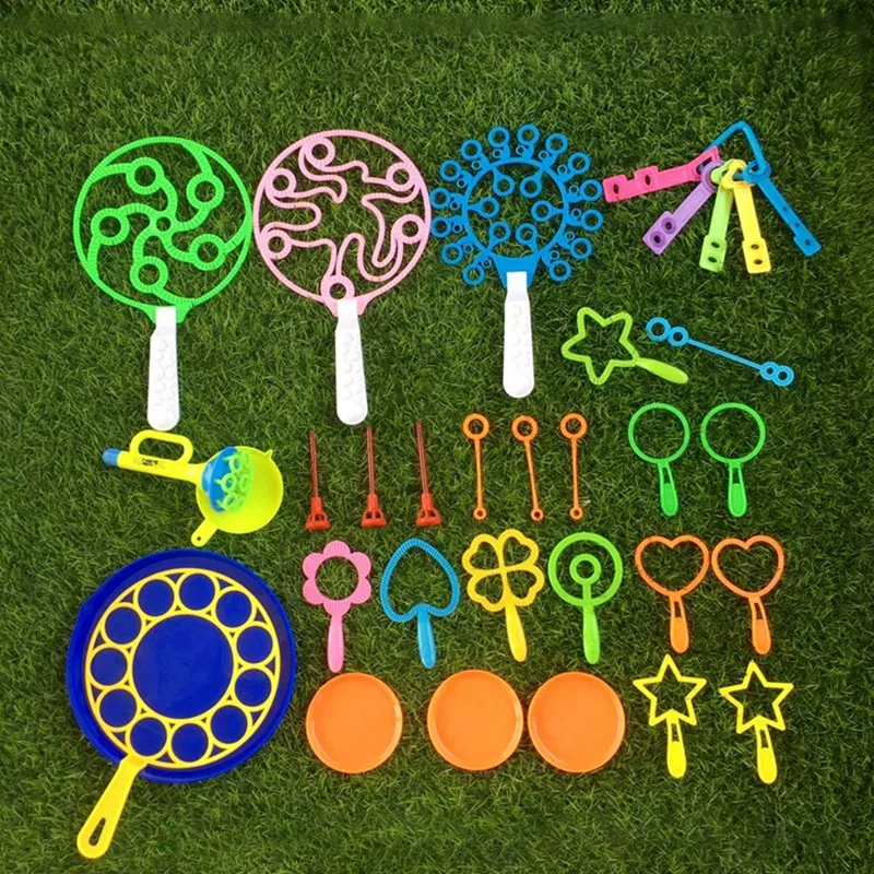 

29Pcs Funny Colorful Bubble Wand Kit Creative Bubble Making Wand Outdoor Activity & Party for Kids