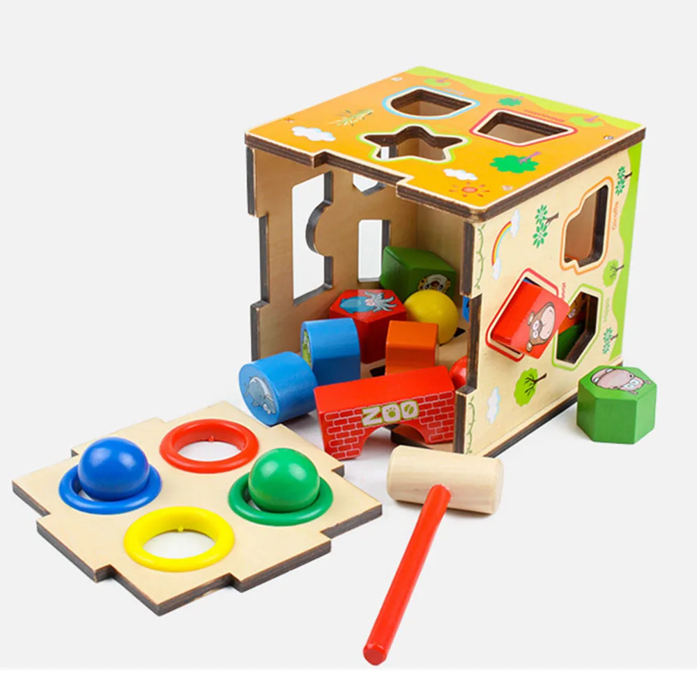 Детские игрушки для познания животных деревянные классические красочные